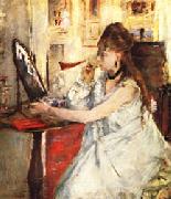 Berthe Morisot Young Woman Powdering Herself oil painting artist